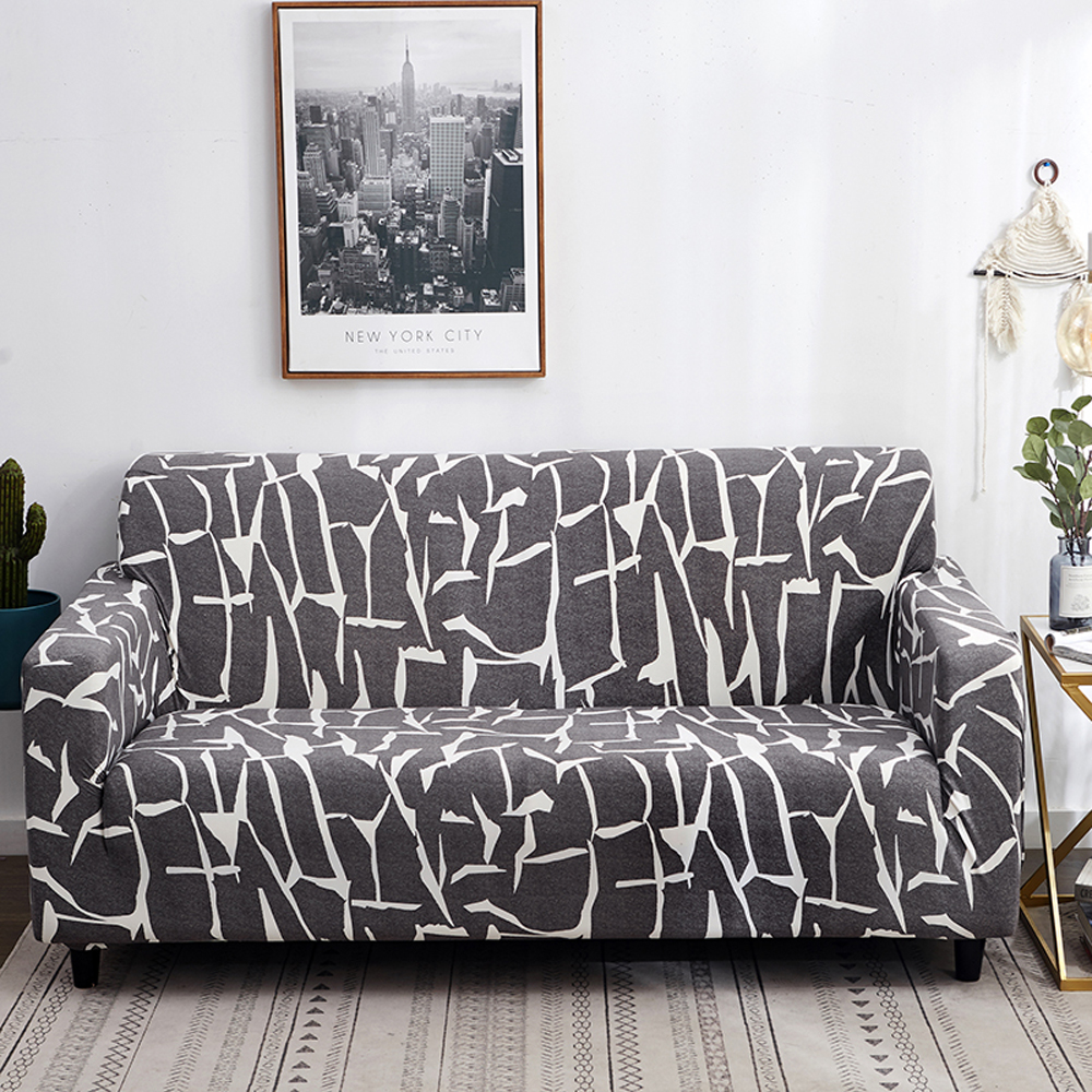 1/2/3/4 Seat Printed Sofa Slipcovers Elastic Stretch Sectional Sofa Cover For Living Room Couch Cover Armchair Cover: 4 / 3 -seat 190-230cm