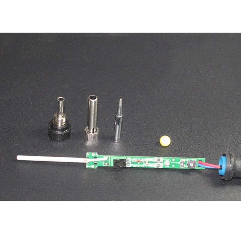 Soldador eléctrico de temperatura ajustable 5 en 1 220V 60W, estación de soldadura de calentamiento interno, herramienta de reparación con 5 puntas
