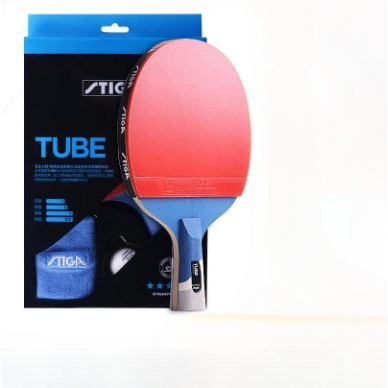 Original STIGA 6-Star Table Tennis Racket 5+2 Carbon Ping Pong Paddle with Rubber 6 STAR Carbon Ping Pong Bat Set: Burgundy