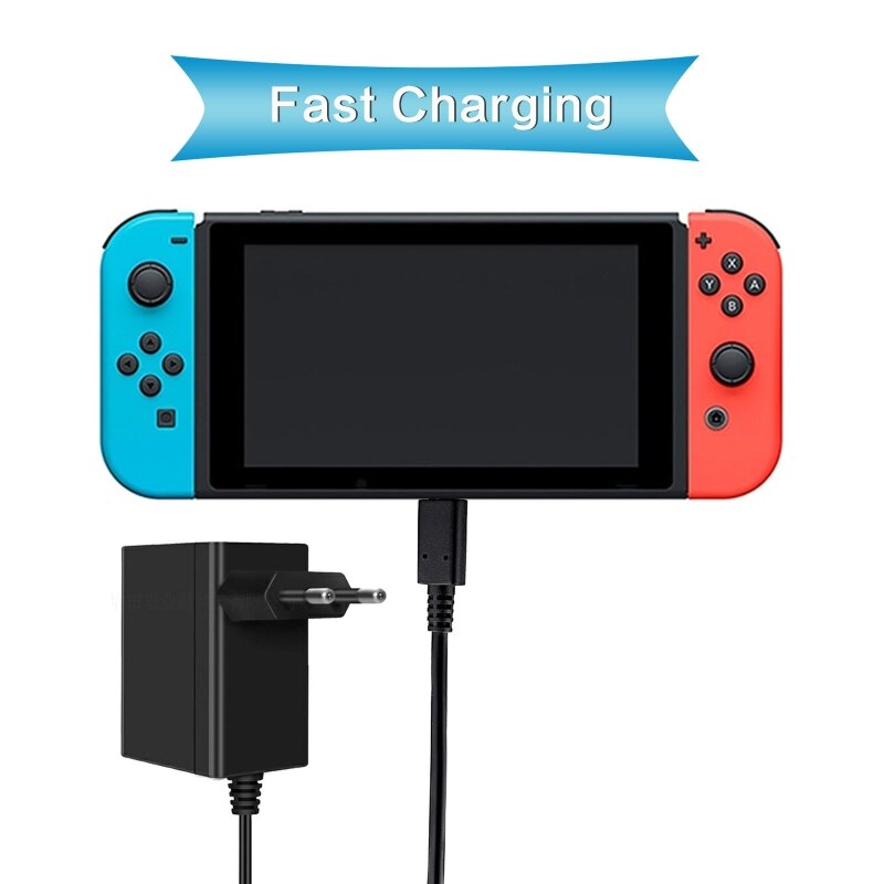 EU/US Plug AC Power Adapter 5V 1.5A 15V 2.6A Type C Fast Charger for Nintendo- Switch Cellphone Tablet Mobile Phone