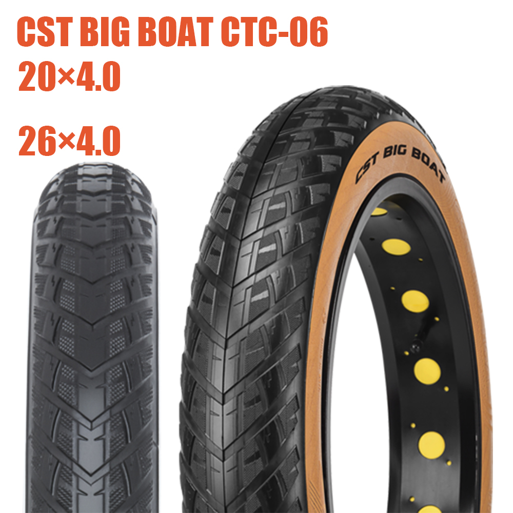 CST Fat Tire 20x4.0 26x4.0 CST BIG BOAT CTC-06 CST Brown Family Top Dark Skin Collection Electric Bicycle Tire