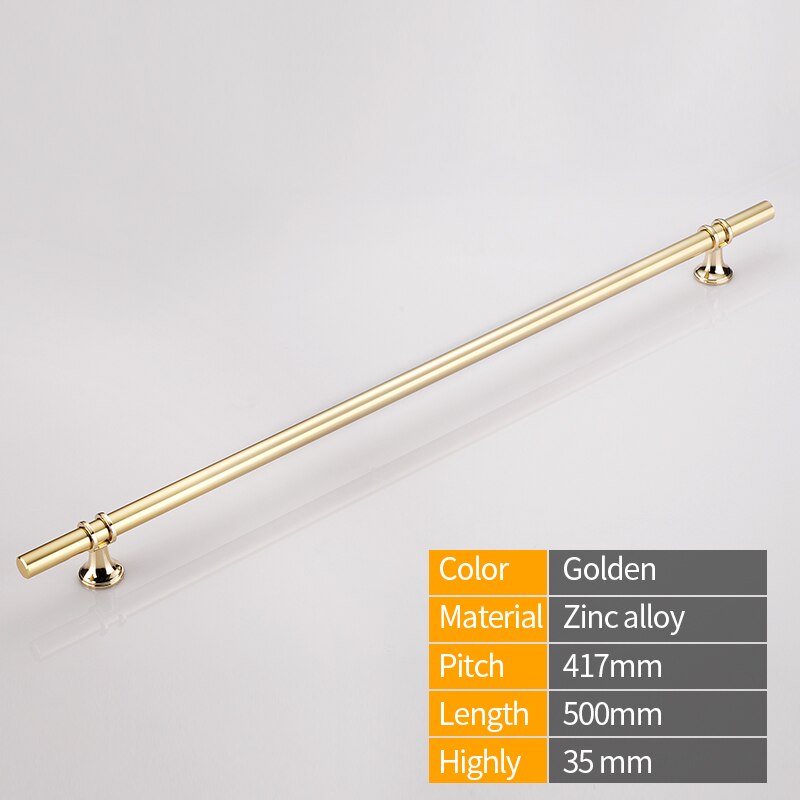 Golden Cabinet Handle Copper Brushed Kitchen Cabinet Door Knob Furniture Drawer Pull Hardware Trolley Handle: Black & White