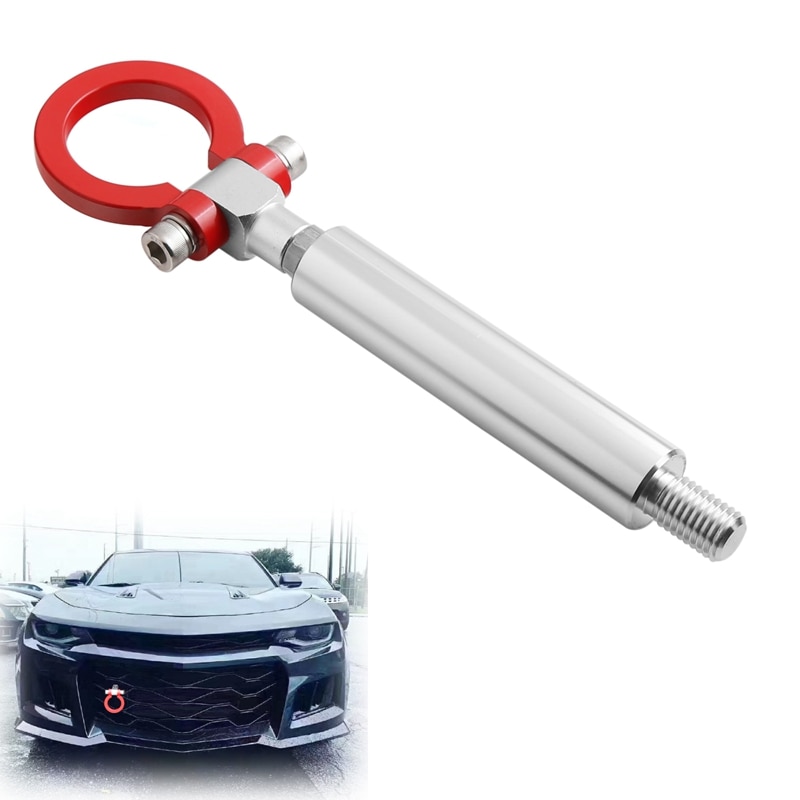 Car Racing Trailer Towing Bar Red Track Racing CNC Towbar Tow Hook for Lancer for 6Th Gen Chevy for Camaro Aluminum
