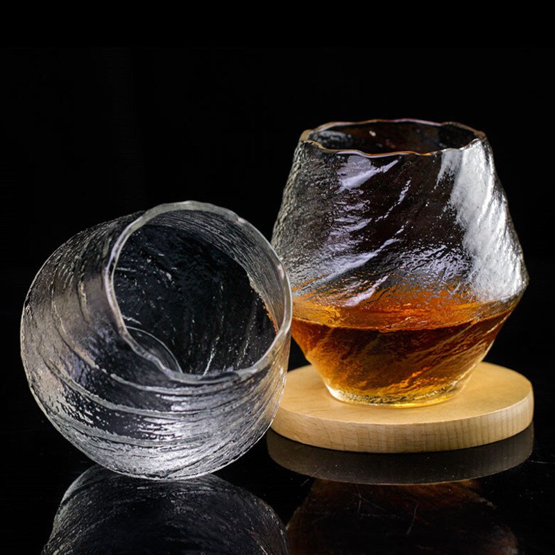 Japanese Whiskey Glass Handmade Hammered Heat-Resistant Juice Cup Liquor XO Whisky Crystal Wine Glass Cognac Brandy Snifter