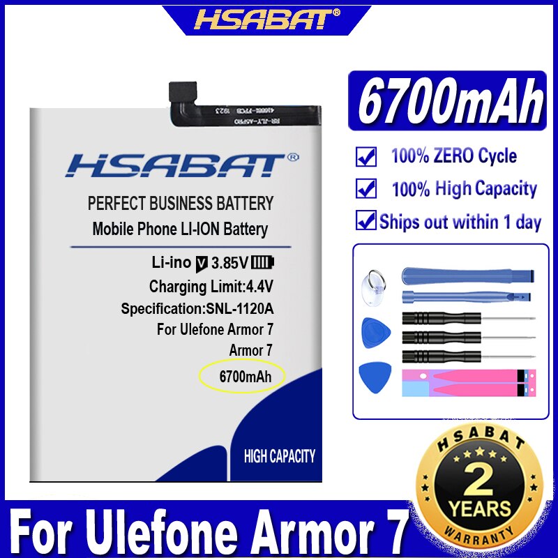 HSABAT-Batería Para Ulefone Armor 2, 3, 5, 3T, 3W, 6, 6E, 6S, 7, 7E, 8, 9, 9E, 11, X, X8, X6, 10, X2, X3, X5, X7, X7 Pro