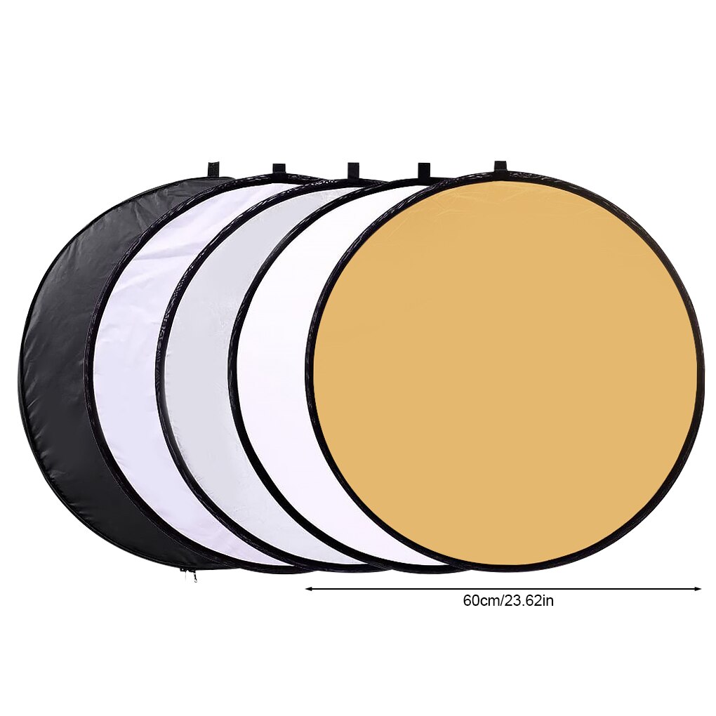 60/80cm 5 in 1 multi-fotostudio-foto-oval-faltbarer lichtreflektor handgriff-fülllichtplatte fotoreflektor