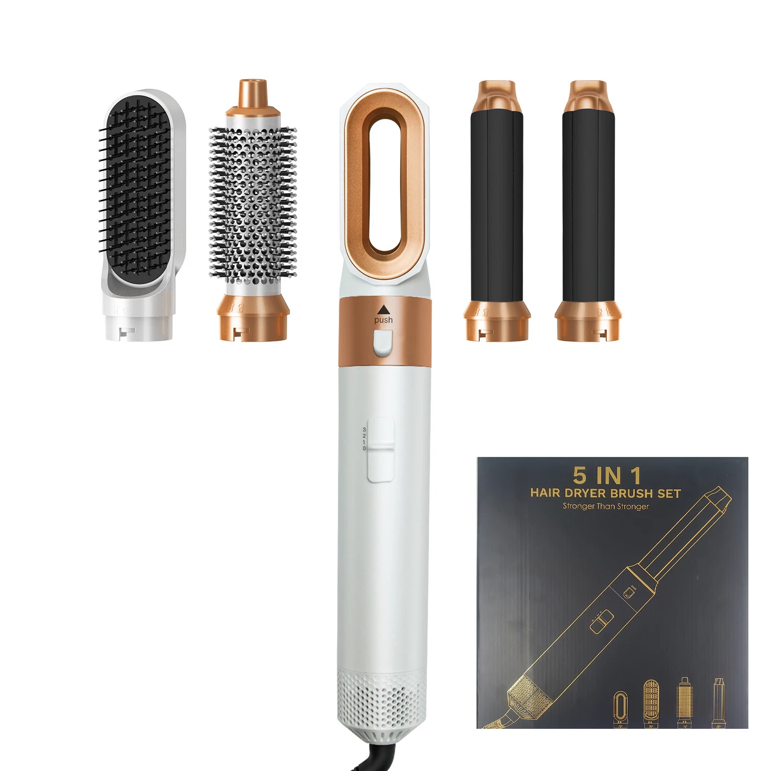 Hoge snelheid 5-in-1 föhn Air Styler Heteluchtborstel Krultang Haarstyler Gereedschap voor Dyson Airwrap met Auto-Wrap Krulspelden: Licht Groen / Verenigd Koninkrijk