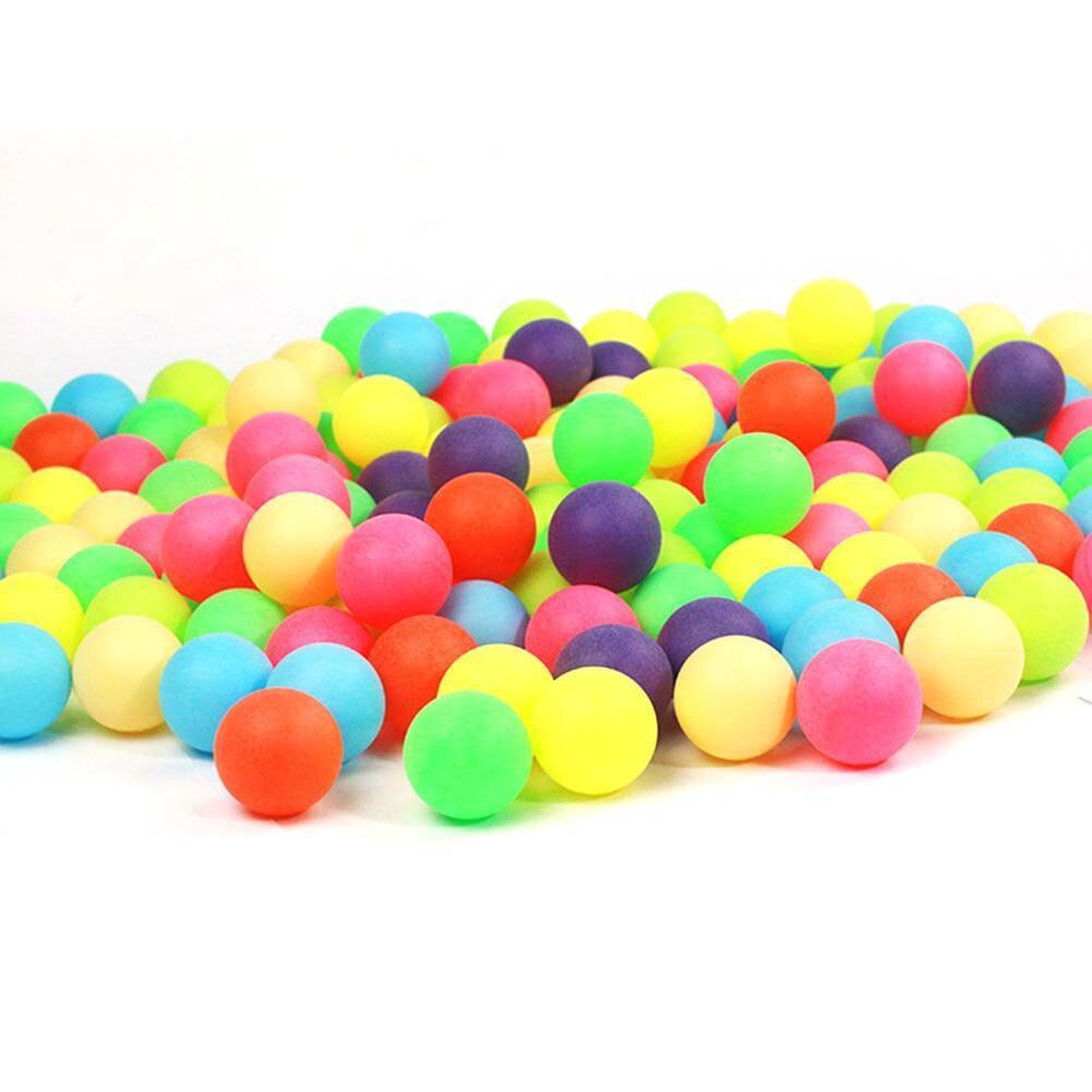100 stk / pakke farverige pingpongkugler underholdning bordtennis træningskugle blandede farver til spil: Default Title