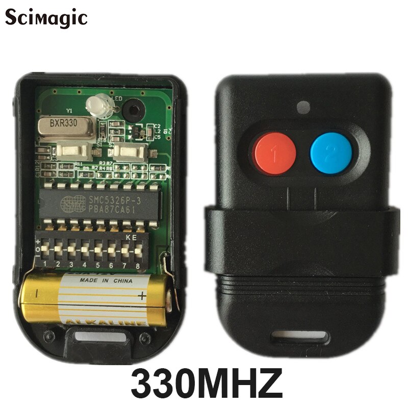 330mhz 433mhz SMC5326 8 dip switch remote control for gate door opener remote control garage: 330mhz