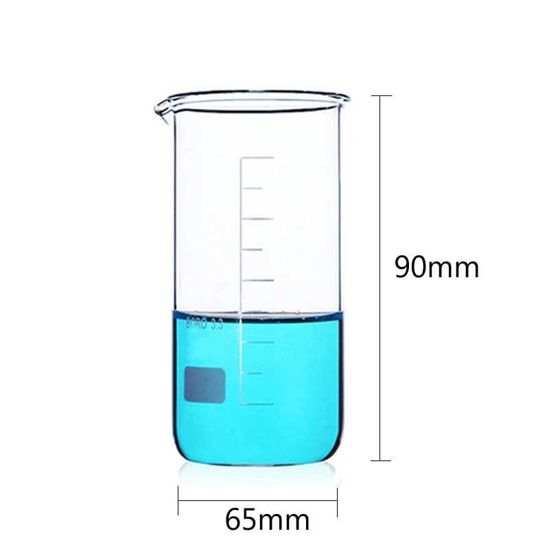 LINYEYUE 200mL Glass Beaker Tall Form Borosilicate Glass high temperature resistance Measuring Cup Beaker Laboratory Equipment