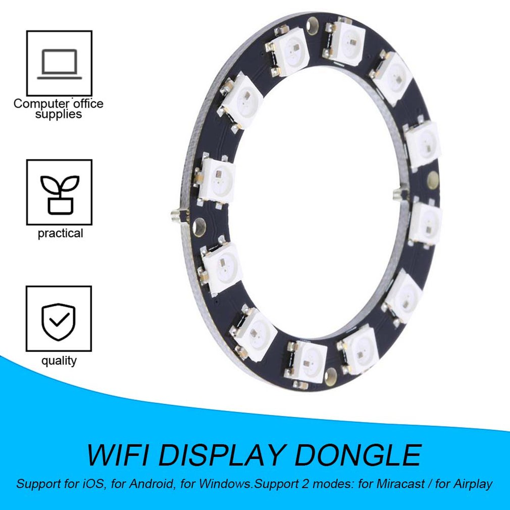 ! 5050 12-Bit RGB LED Ring WS2812 Round Decoration Bulb Perfect For Arduino