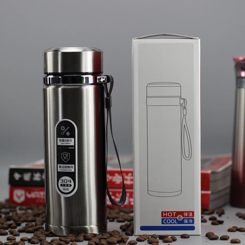 Termo de negocios de alta capacidad, vaso aislante de acero inoxidable, botella de agua, termo portátil para oficina, tazas de té
