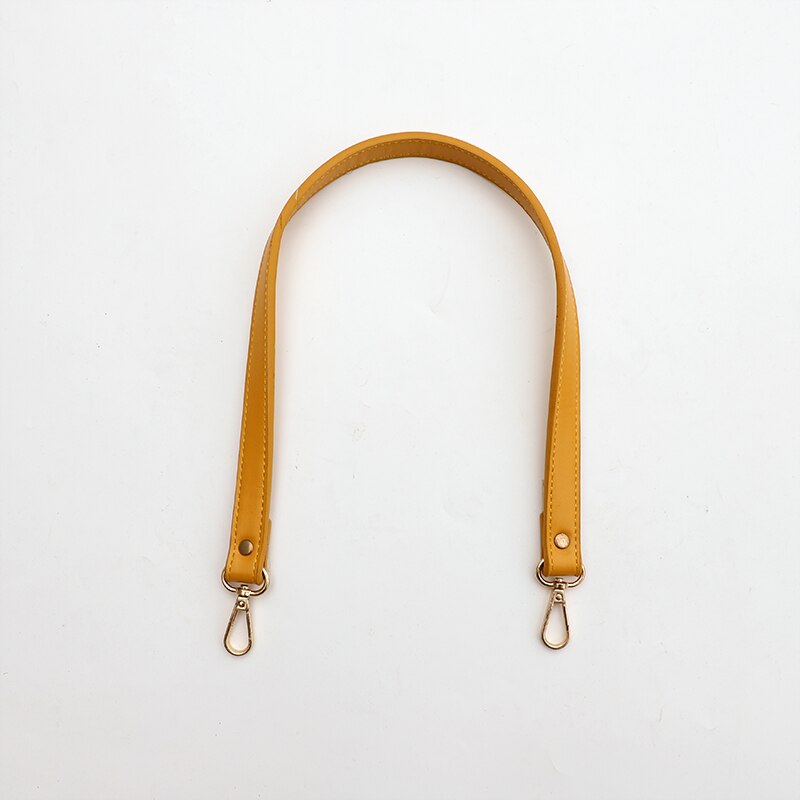 Dames pu leren schouderband zwarte handtas tas riem diy tassen handvat vervangende tas korte banden handtassen accessoires: 21- geel