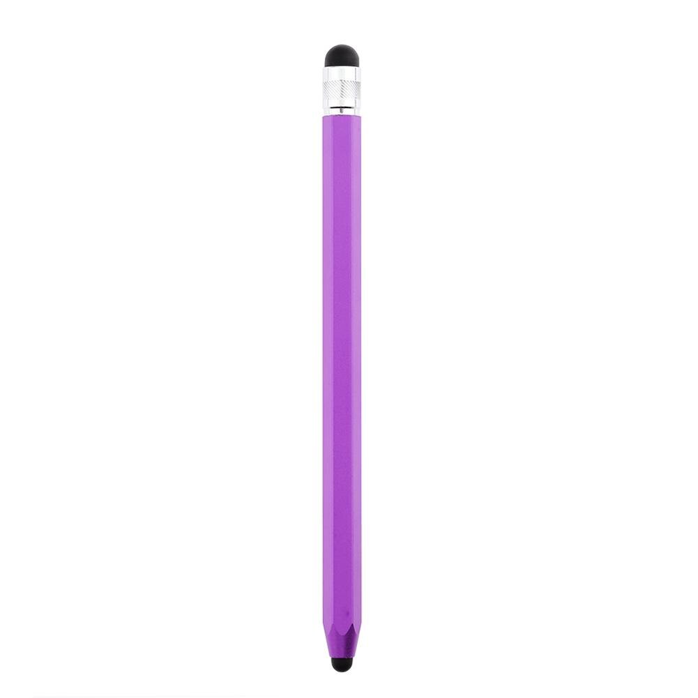 WK129 Silikon Dual Tipps Kapazitive Stift Stift berühren Bildschirm Zeichnung Stift für Smartphone Tablette PC Computer Bunte Tablette Kuli: Violett