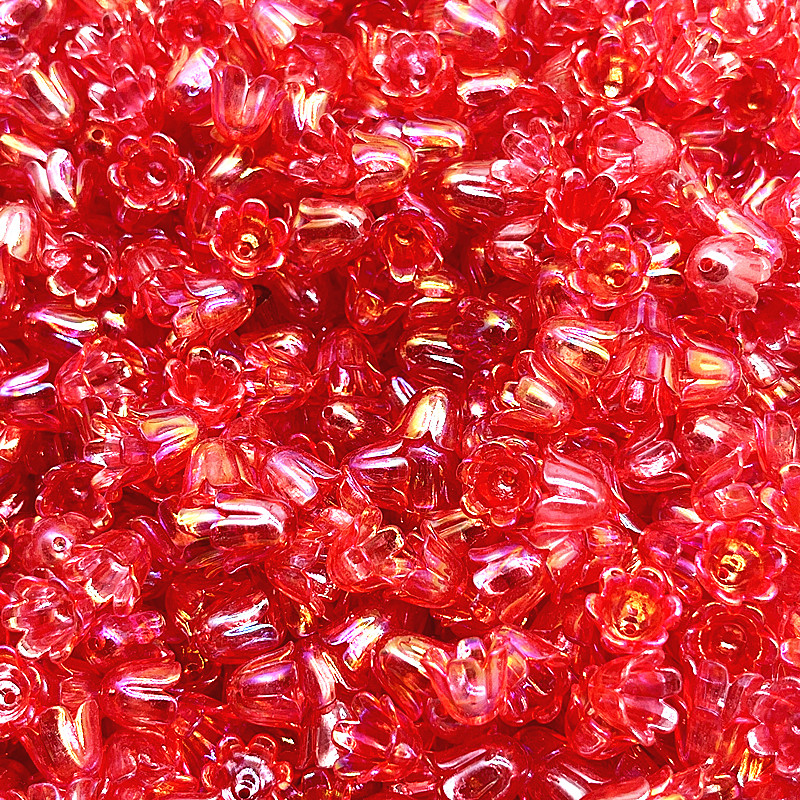 50pcs10x11mm acrílico Convallaria Majalis tapas de cuentas accesorios de joyería pulseras cuentas espaciadoras para fabricación de joyería accesorios DIY