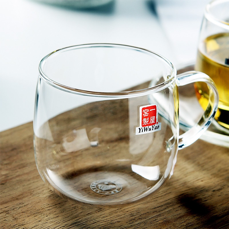Nordisk glas kaffekop gennemsigtigt glas varmere tekopper og underkopsæt kolde krus silikone xicaras iskaffe kop  ac50bd