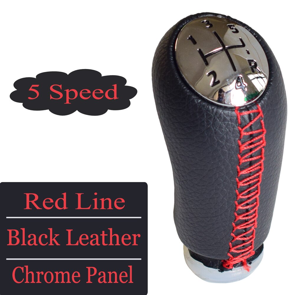 Manual Pookknop Headball Voor Renault Megane 2 MK2 Ii Grandtour Ii 2002 Gaiter Boot Cover lever Stick Case Kraag: Red-B-Chrome