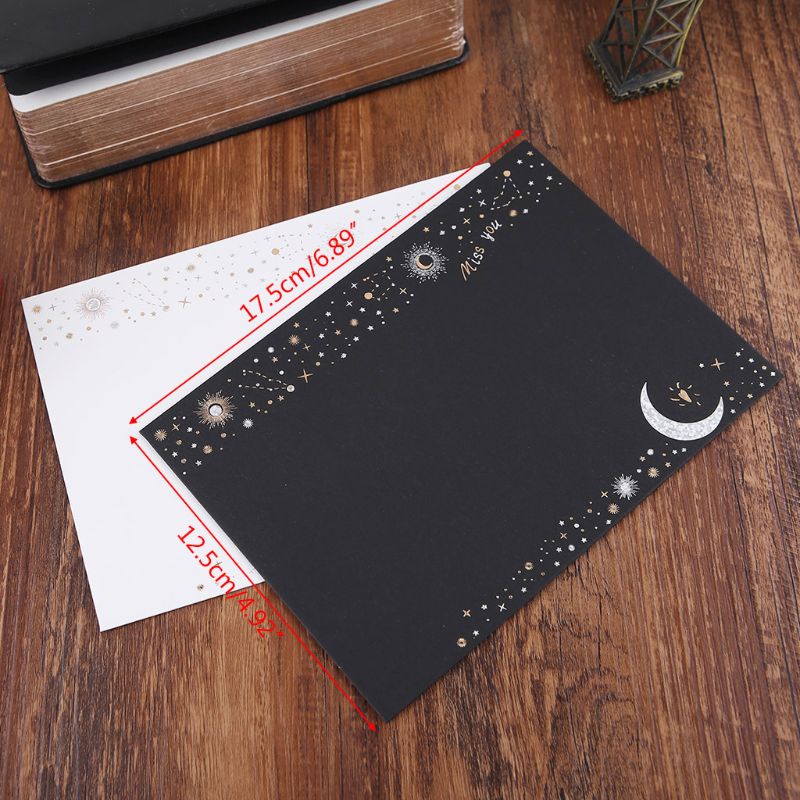 6pcs/pack Starry Sky Writing Letter Envelope Romantic Small Fresh Japanese Style Letter Bag