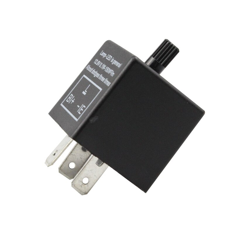 3 pines de la motocicleta del coche relé de intermitencia LED 12V Universal electrónica ajustable Freauency luz LED de intermitente Flasher Relay