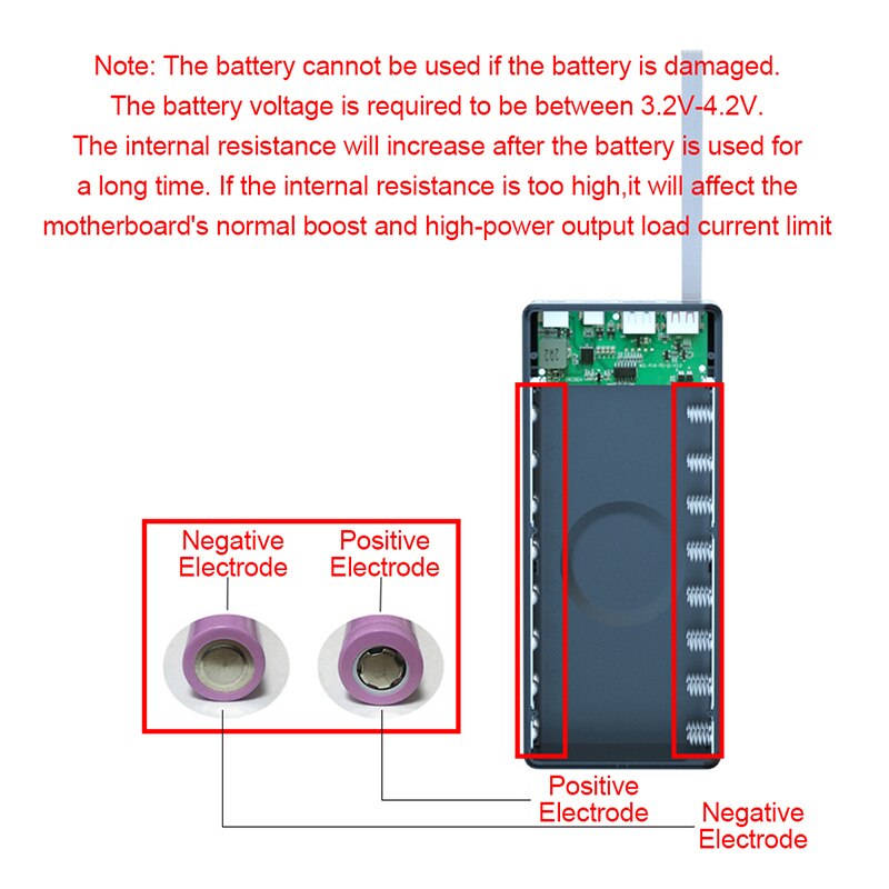 18650 Battery Storage Box Power Bank Wireless Charger Power Box Case DIY External Battery Case 18650 Battery Holder Box