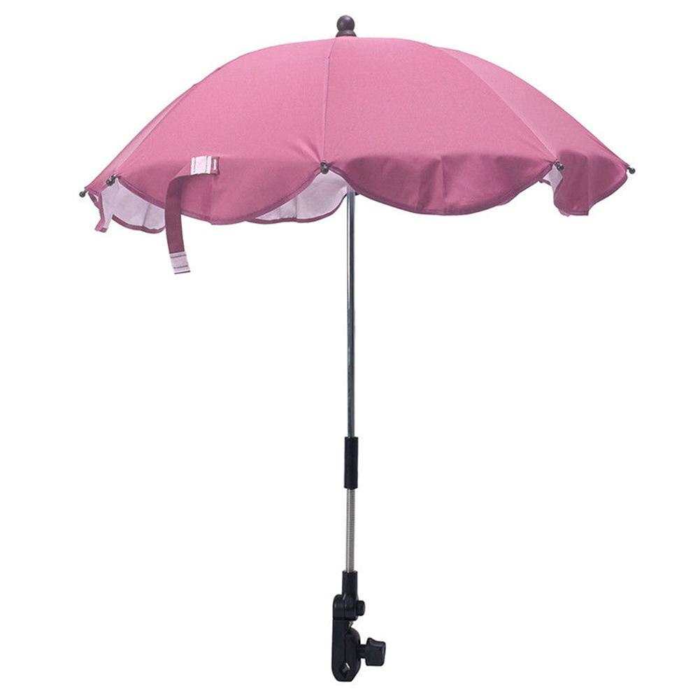 Einstellbare Baby Kinderwagen Regenschirm Halfter Zubehör Halterung Multi Verwendet Rollstuhl Sonnenschirm Regal Fahrrad Anschluss Kinderwagen Abdeckung Sonnenschirm: Rosa