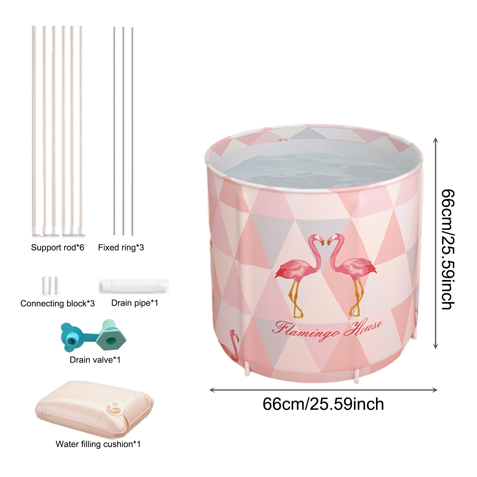 1PCS Portable Foldable Bathtub Family Bathroom SPA Soaking Non-toxic Pvc Waterproof Canvas Large Bathtub For Family Spa