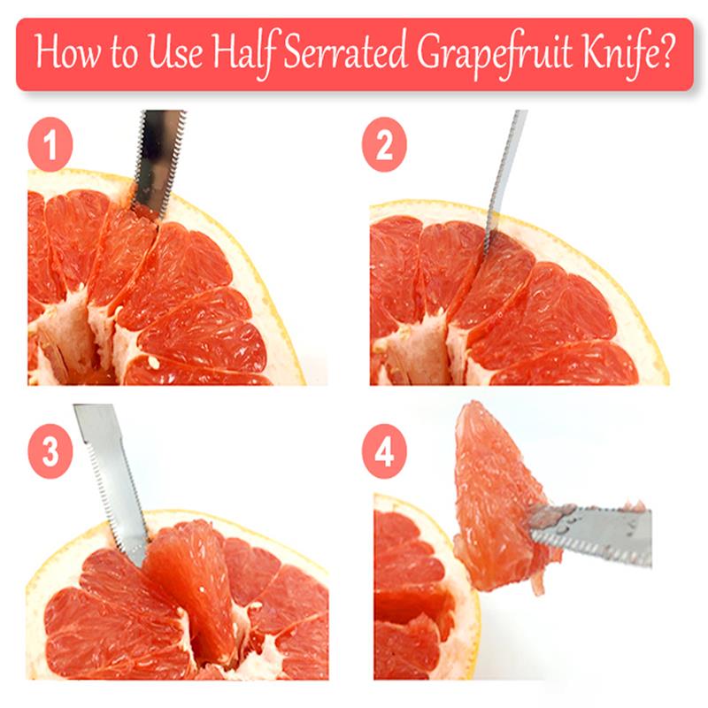 6 Stks/set Fruit Lepel Multi-purpose Fruit Meloen Lepel Rvs Grapefruit Cutter Grapefruit Dunschiller Keuken Gadgets