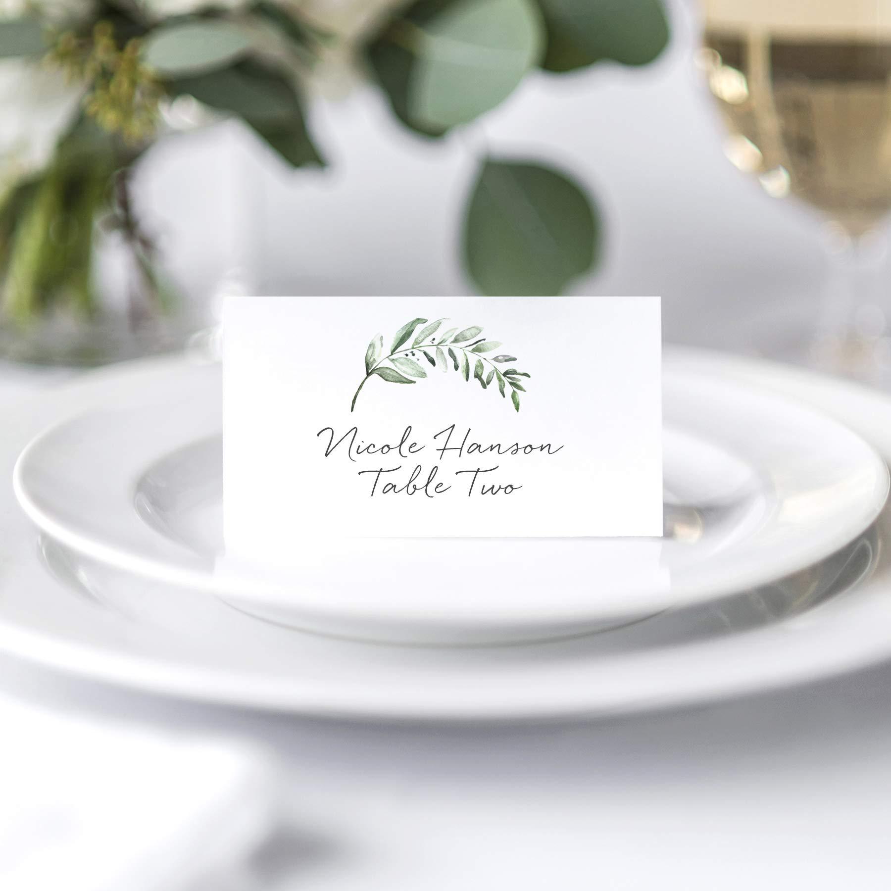 20/50/100 Stück einfache frische Pflanze Hochzeit Sitznummer Tischkarte Name Tischkarte Weihnachten Geburtstag Bankett Party Grußkarte