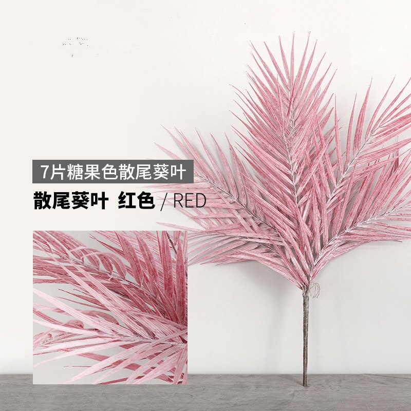Palm boomtak kleurrijke bladeren plastic Artificil planten faux gebladerte voor bruiloft decoratie jungle party decor: D