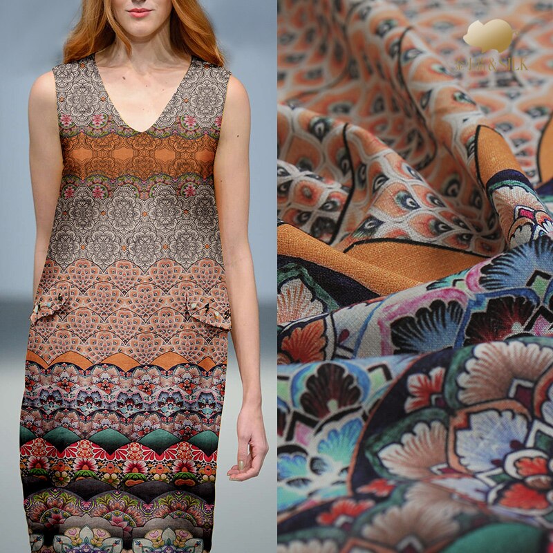 retro schwerer seide leinen stoff weich und zart Felsen kleidung cheongsam seide stoff natürliche leinen stoff leinen tuch