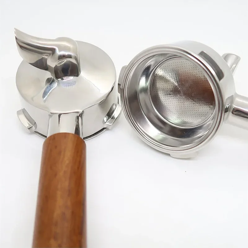 Portafiltro de café con doble boquilla, 58mm, 3 clavos, para Hibrew/Barsetto/Oster/Breville Max VCF-125X/GeviE020DE