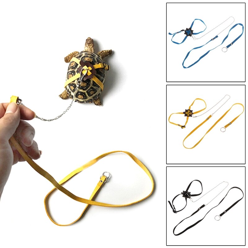Arnés para mascotas, correa para reptiles, Tortuga, lagarto, ajustable, entrenamiento al aire libre, suave,