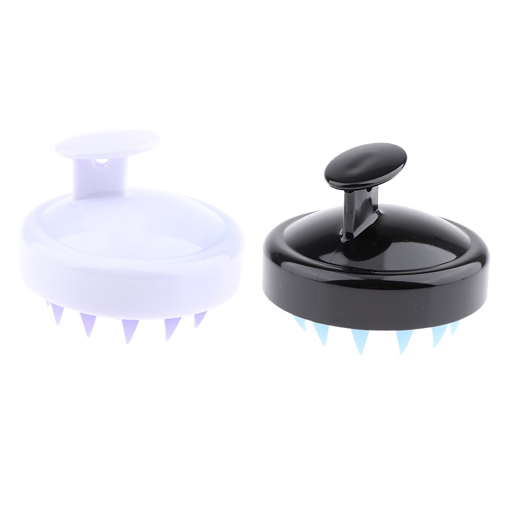 2 Pcs Siliconen Hoofd Scalp Massager Shampoo Borstel Scrubber Roos