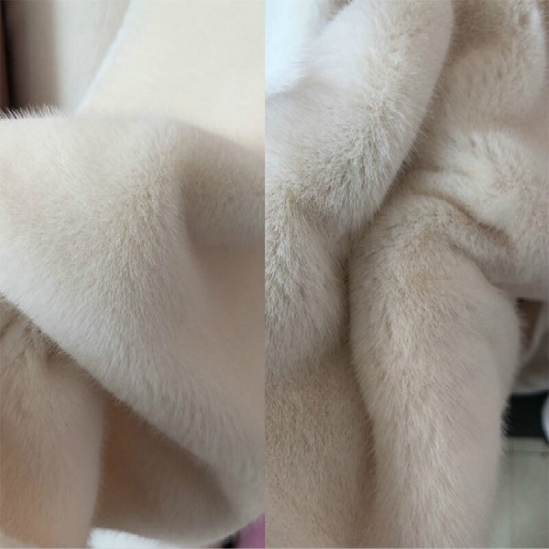 1400G Verdikte Diy Imitatie Nerts Bont Pluche Stof Voor Teller Kledingstuk Homedecor Kunstmatige Wol Fluwelen Stof 0.5X1.6M