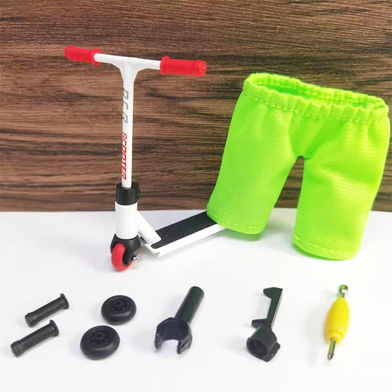 Legering Vinger Scooter Met Mini Scooters Gereedschap En Vinger Boord Accessoires Mini Skateboard Vinger Speelgoed Voor 3 + Jaar Oud kid: WT