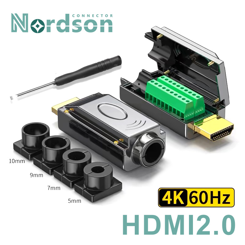 HDMI-kompatibel Lot-freies Stecker Stecker HDMI-kompatibel 2,0 Schweißen Männlichen kopf Anschlüsse 4K HD Linie reparatur DIY Adapter
