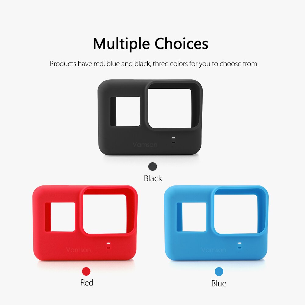 Vamson voor gopro hero 7 black 6 5 accessoireskit zachte siliconen beschermhoes voor gopro hero 7 6 5 black camera  vp629