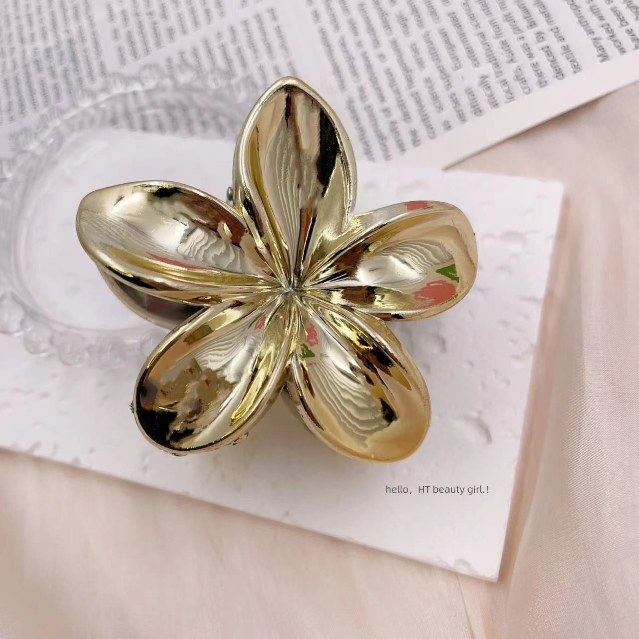 1/2 Stuks Mode Eenvoudige Glanzende Ei Bloem Haar Klauwen Voor Vrouwen Meisjes Party Haaraccessoires