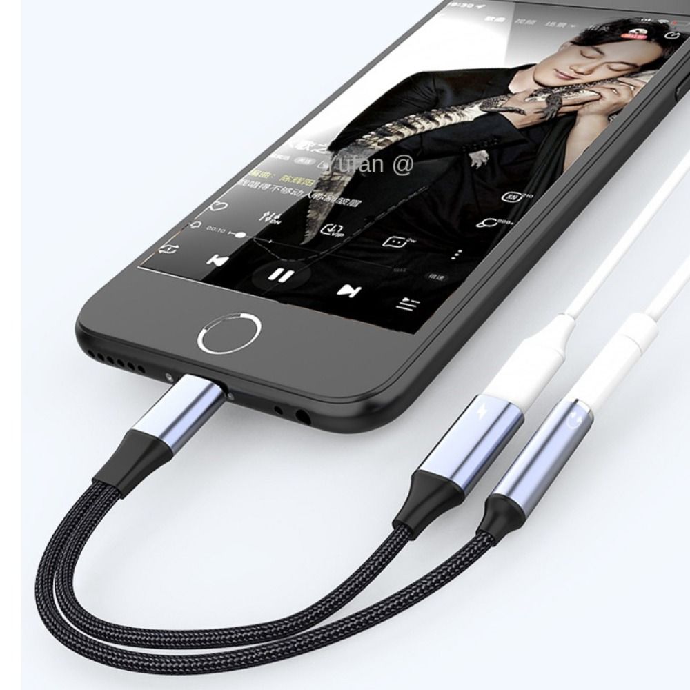 Pequeño divisor de cable auxiliar 3,5 MM Jack 2 en 1 Adaptador de audio IOS a IOS a 3,5 mm AUX hembra 2 en 1 auriculares