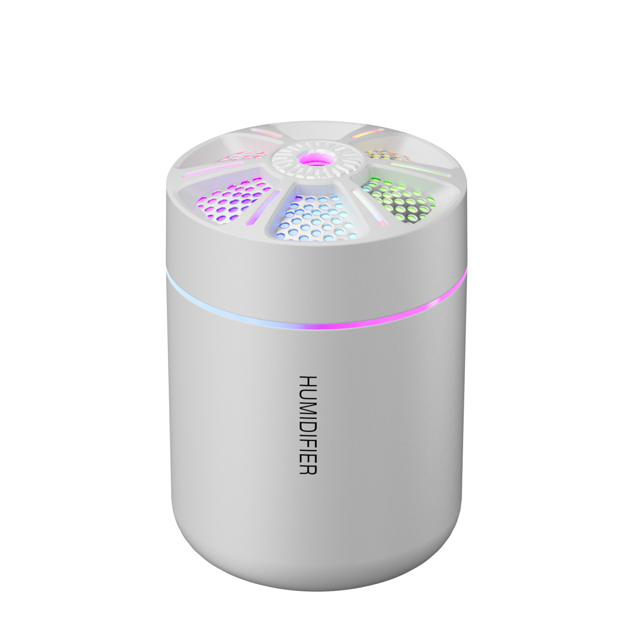 Mini humidificador de aire de 180ML, difusor de aromaterapia, aceite esencial, spray de aromaterapia, humidificador silencioso montado en el coche para el hogar y el dormitorio: Blanco