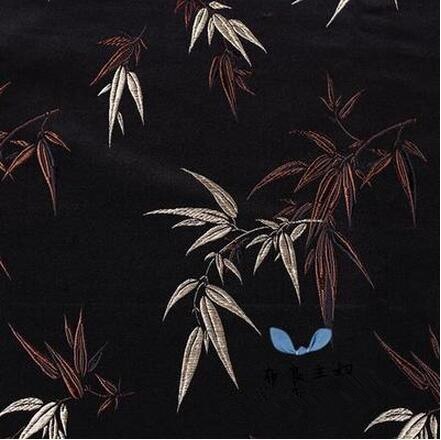 Tela Jacquard bordada con libélula CF01 para Boda China tradicional, Cheongsam Qipao, tela de seda de Mora, bolso de bricolaje, Material: NO5 zhuye 50x74cm