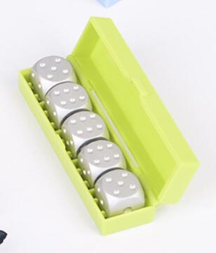 5 stk aluminium whisky sten sten terninger med etui til drinks whisky øl vinkøler bar isterning bøtte vinholder stativ: 5