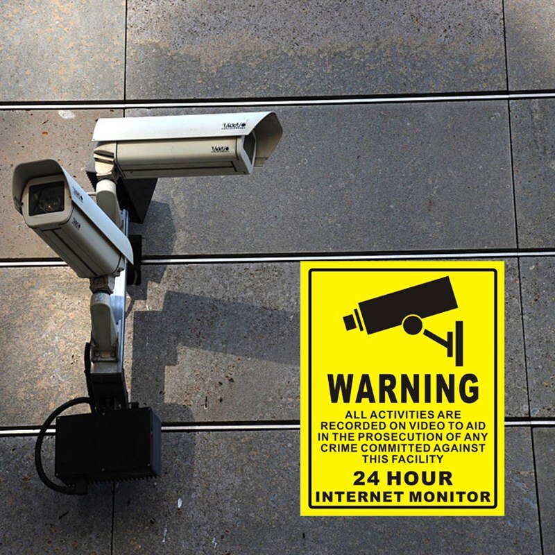 Waterproof Zonnebrandcrème Pvc Thuis Cctv Video Surveillance Security Sticker Camera Alarm Sticker Waarschuwingsticker Signs Home Security