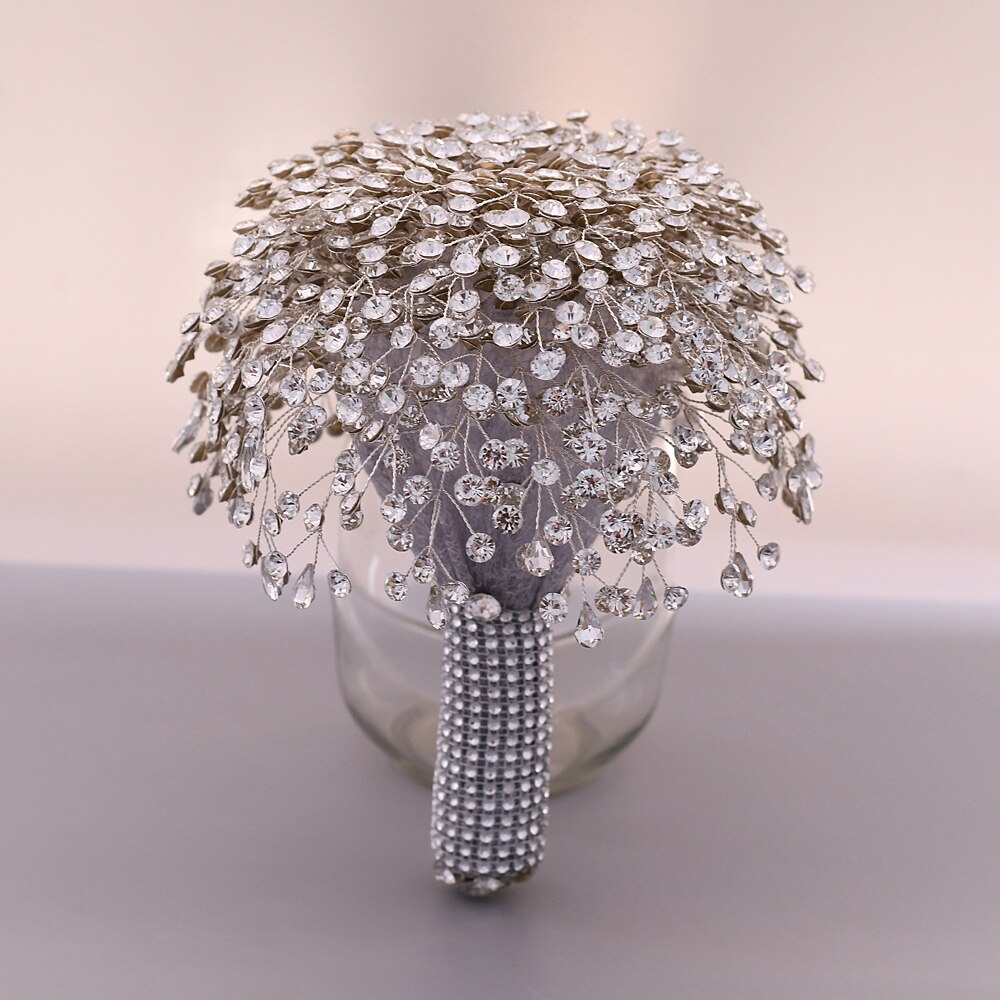 Trixy HF02 Prachtige Diamanten Bruiloft Boeket Bruiloft Boeket Zilveren Broche Boeket Bruiloft Accessoires Sieraden Boeket