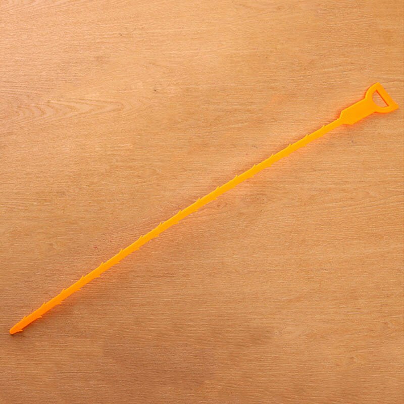 Cepillo de limpieza de alcantarillado de pelo para baño, herramientas creativas para fregadero de cocina, bañera, draga de inodoro, tubo de serpiente, accesorios de cocina: Type 2 Orange