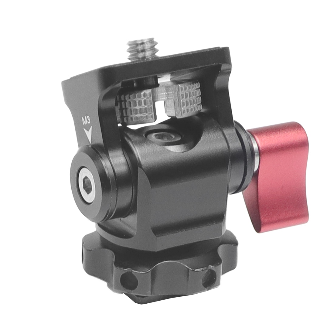 Cold Shoe Mount Mini Ball Head 360 Panoramic Monitor Holder Camera Gimbal 1/4 3/8 for Tripod Speedlite LED Bracket Adapter