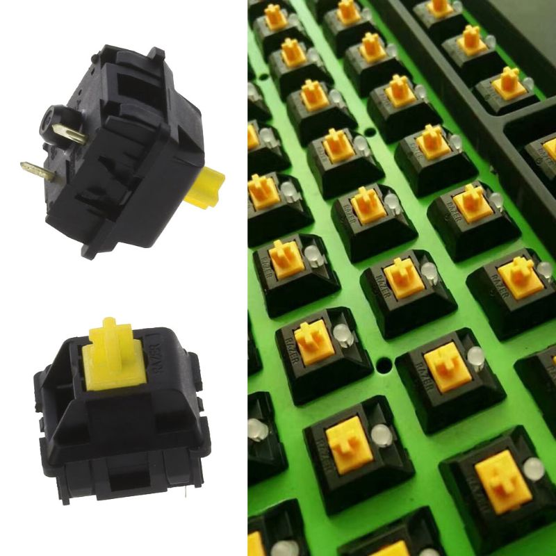 2Pcs Razer Yellow RGB Switches 3 Pin for Razer Blackwidow Chroma Gaming Mechanical Keyboard Switches Cherry MX Gateron Switches