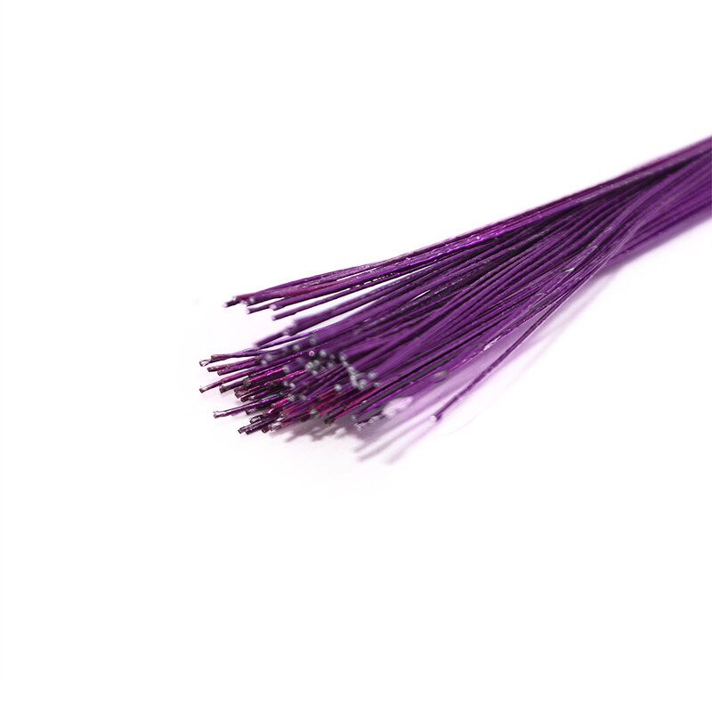 25pcs/lot Stocking Flower Wire #26 Paper Wire Commonly Used Iron Wire For DIY Nylon Stocking Flower Making Material Accessory: T11 purple
