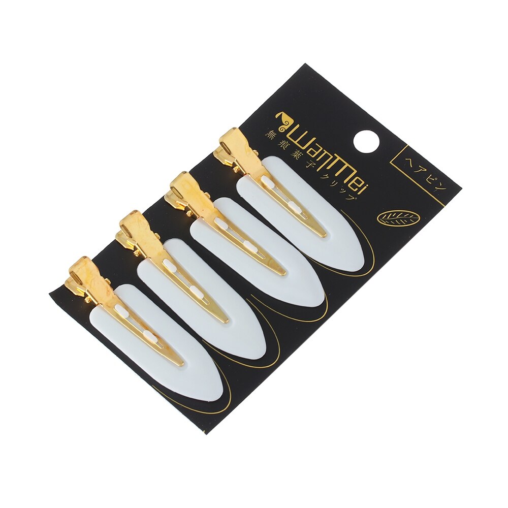 4pcs Salon Hairdressing Tools Makeup Clip Seamless No Crease Barrettes No Bend Fixed Hair Clip Hair Styling Tools