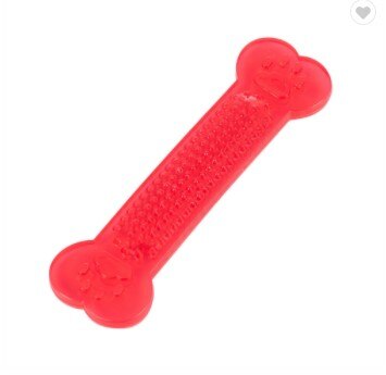 Chewers hundetandbørste doggy hvalp tandpleje til hund kæledyr hund tyggelegetøj gummiben hundelegetøj aggressiv suministros para perros: Rød